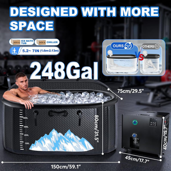 248-Gallon Cold Plunge Tub – 1 HP