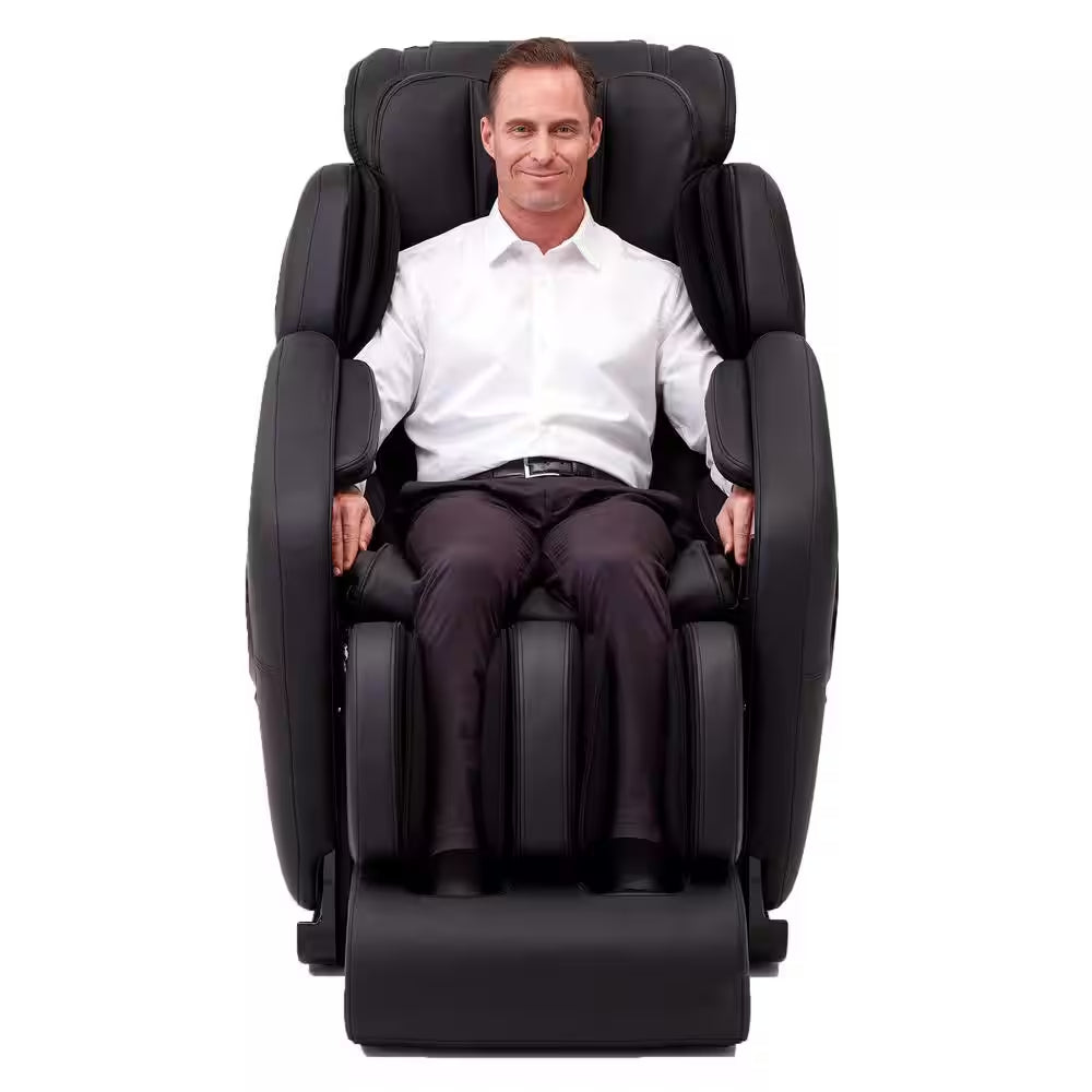 Jin Black Synthetic Leather SL Track Deluxe Massage Chair